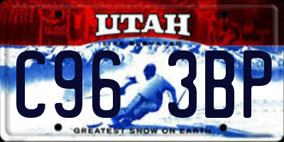 UT license plate C963BP