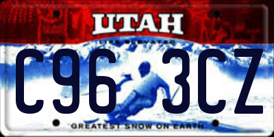 UT license plate C963CZ