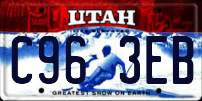 UT license plate C963EB