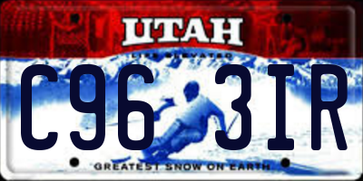 UT license plate C963IR