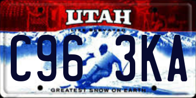 UT license plate C963KA