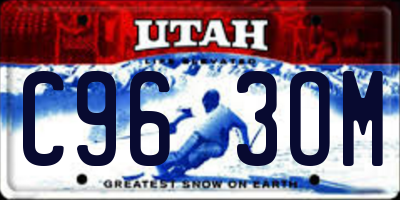UT license plate C963OM