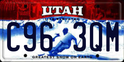 UT license plate C963QM