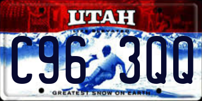 UT license plate C963QQ