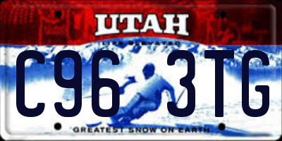 UT license plate C963TG