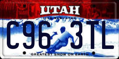 UT license plate C963TL