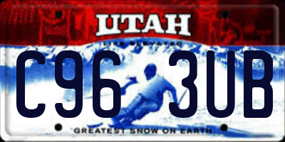 UT license plate C963UB