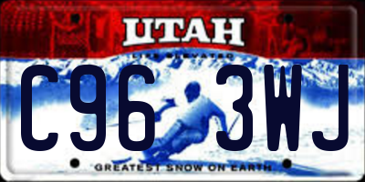 UT license plate C963WJ