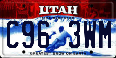 UT license plate C963WM