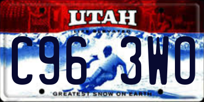 UT license plate C963WO