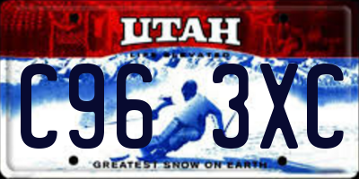UT license plate C963XC