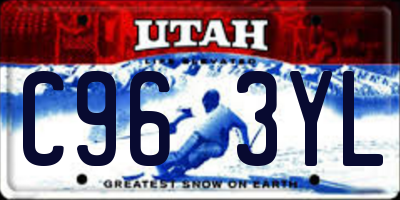 UT license plate C963YL
