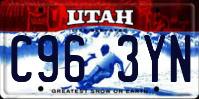 UT license plate C963YN
