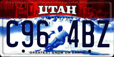 UT license plate C964BZ
