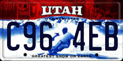 UT license plate C964EB
