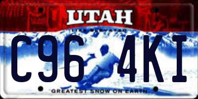 UT license plate C964KI