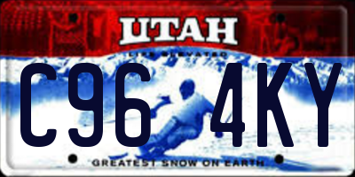 UT license plate C964KY