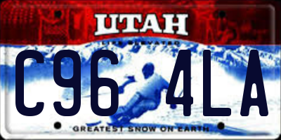 UT license plate C964LA