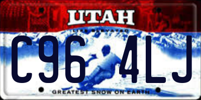 UT license plate C964LJ