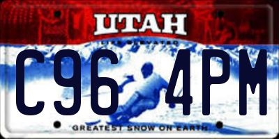 UT license plate C964PM
