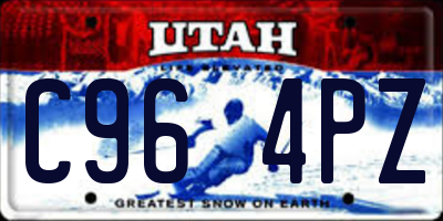 UT license plate C964PZ