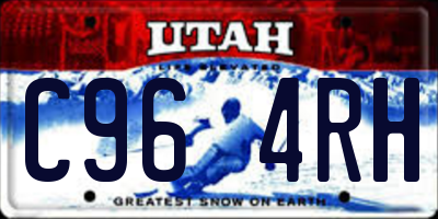UT license plate C964RH