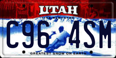 UT license plate C964SM