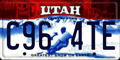 UT license plate C964TE