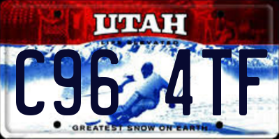 UT license plate C964TF