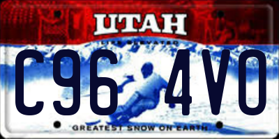 UT license plate C964VO