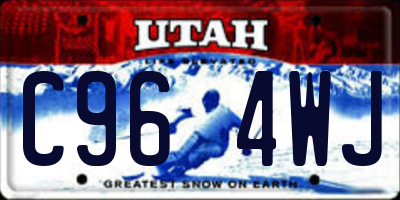UT license plate C964WJ