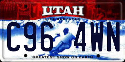 UT license plate C964WN