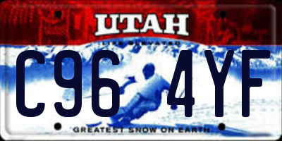 UT license plate C964YF