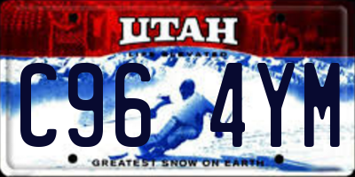 UT license plate C964YM