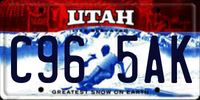 UT license plate C965AK