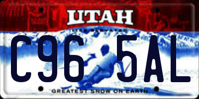 UT license plate C965AL