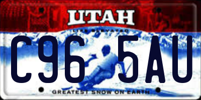 UT license plate C965AU