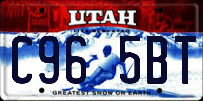 UT license plate C965BT