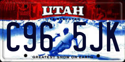 UT license plate C965JK