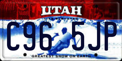 UT license plate C965JP