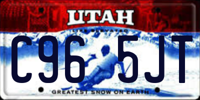 UT license plate C965JT
