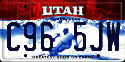 UT license plate C965JW