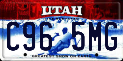 UT license plate C965MG
