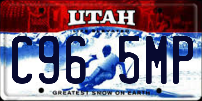 UT license plate C965MP