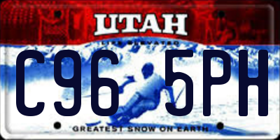 UT license plate C965PH