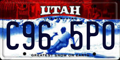 UT license plate C965PO