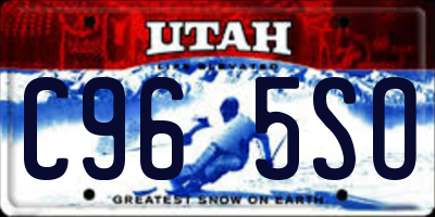 UT license plate C965SO