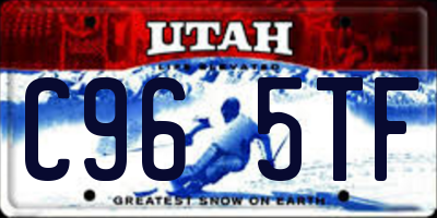 UT license plate C965TF