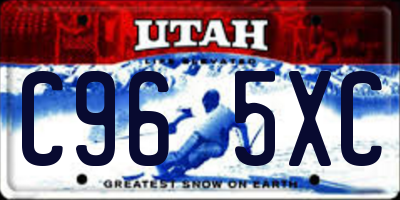 UT license plate C965XC