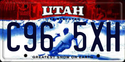 UT license plate C965XH